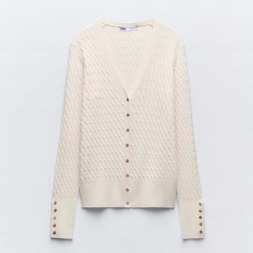 BNWT! Zara cable knit cardigan - Picture 2 of 4